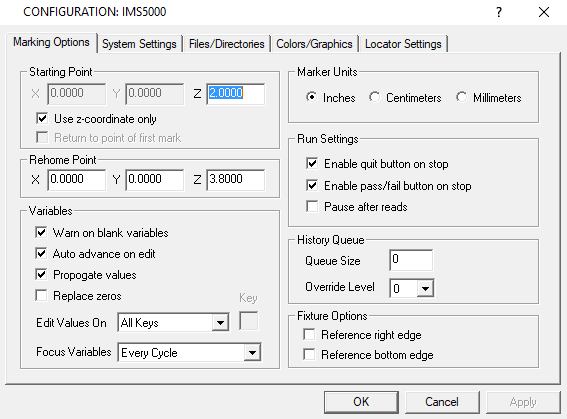 IMS5000 Files Window