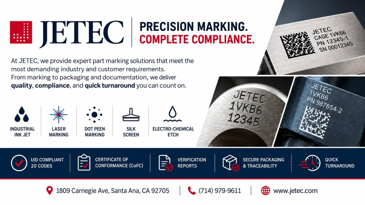 JETEC precision marking and direct part marking solutions
